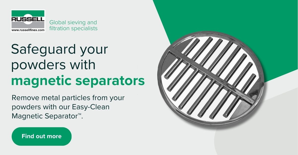 The Easy-Clean Magnetic Separator™ is the perfect solution to remove ferrous contamination whilst check screening dry powders.

Read more here: russellfinex.com/en/after-sales…