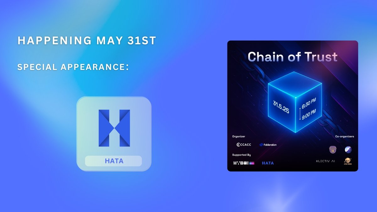 ccacc_hub's tweet photo. 🚨 3 days left!
Don’t miss Chain of Trust — limited slot left. 🔗✨

🎙️ Special appearance: @hataglobal @hatamalaysia 
🇲🇾 Malaysia's strong growing licensed crypto exchange, delivering secure & seamless trading.

✅ RSVP now:
👉 https://t.co/FKqRJgN0Qi
👉 https://t.co/FKqRJgN0Qi
👉 https://t.co/FKqRJgN0Qi

💬 Join our Telegram:
👉 https://t.co/V87k1NjeAp

#Ccacc #HATA #ChainOfTrust #Web3 #Crypto #CryptoEvents #Innovationhub #Crypto 🚀