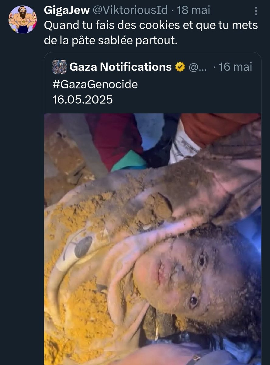 <a href="/milafique/">Mila ✨</a> Noonnnn giga jew est mort😭😭😭💔💔 son dernier hit tweet rempli d'amour 👇🕊