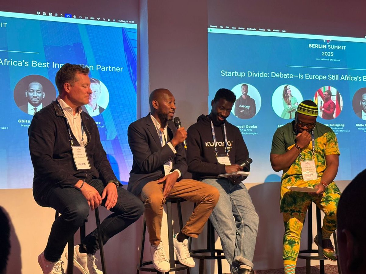 ODBA (@odbavc) on Twitter photo At <a href="/odbavc/">ODBA</a> we believe partnerships must evolve with the ecosystems they serve.
At <a href="/AFRICARENA/">AfricArena</a> Berlin, our GP <a href="/GOduneye/">Gbite Oduneye</a> joined a timely discussion on shifting Africa–Europe innovation ties.
The message was clear:
Africa doesn’t need validation, it needs alignment.
#africa #tech At <a href="/odbavc/">ODBA</a> we believe partnerships must evolve with the ecosystems they serve.
At <a href="/AFRICARENA/">AfricArena</a> Berlin, our GP <a href="/GOduneye/">Gbite Oduneye</a> joined a timely discussion on shifting Africa–Europe innovation ties.
The message was clear:
Africa doesn’t need validation, it needs alignment.
#africa #tech