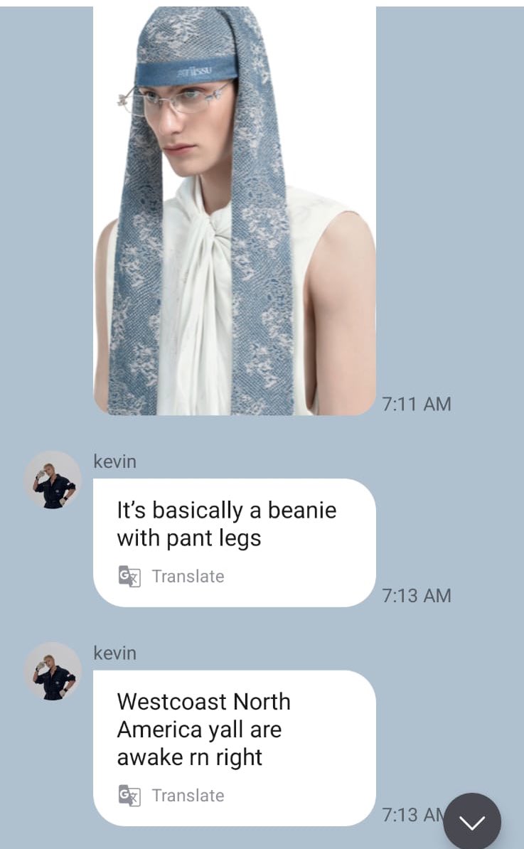 naneunmuno's tweet photo. kevin came on bubble saying that he wants to be sure of not doing any CA before wearing this headgear 🥺 https://t.co/afcxMhFqQj