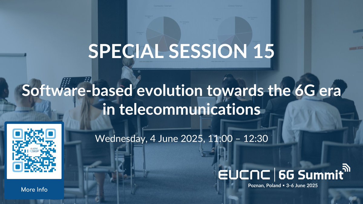 💻 Special Session 15 💻

Software is the key to flexibility and scale. Join to learn how software-defined paradigms drive 6G transformation.

🔗 More info: bit.ly/42KK4Zc

#EuCNC25 #6GSummit #SDN #NetworkEvolution #SS15
