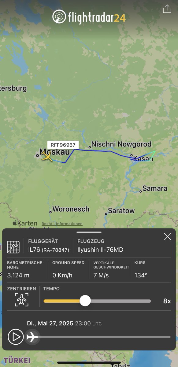 holgidaun's tweet photo. Russia - 223rd Flight Unit State Airline IL-76MD RA-78847 #1533FF als RFF96957 27may von Chkalovskiy nach Naberezhnye Chelny
Start in Naberezhnye Chelny
@thereccelizard @Borrowed7Time @IntelNightOWL https://t.co/TuALC81Hr8