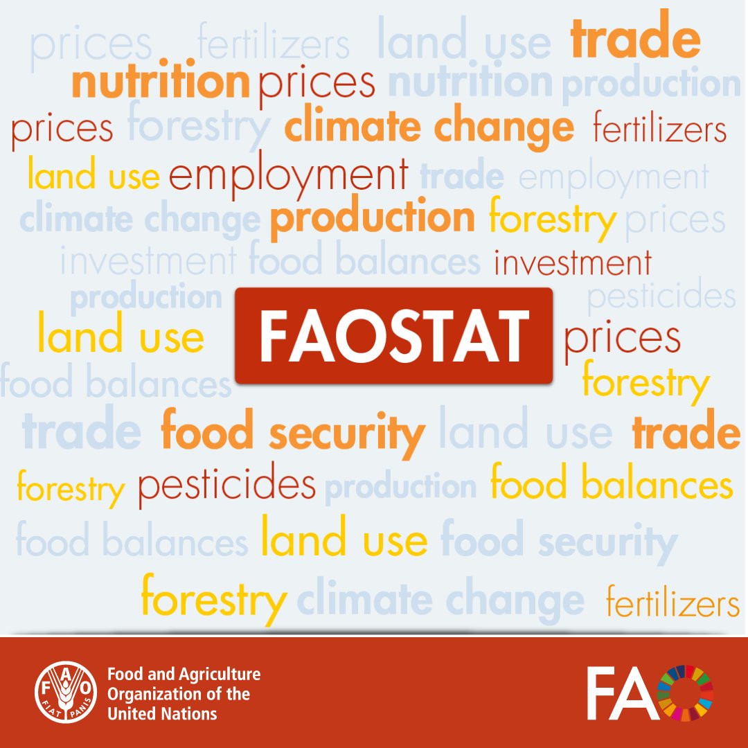 FAO Knowledge (@faoknowledge) on Twitter photo 🧐 Did you know?
FAOSTAT is the world's most comprehensive statistical database on food, agriculture, fisheries, forestry, natural resources management and nutrition.
☑️ Check it out here ➡️ fao.org/faostat/
☑️ Follow <a href="/FAOstatistics/">FAO Statistics</a> for the latest updates! 🧐 Did you know?
FAOSTAT is the world's most comprehensive statistical database on food, agriculture, fisheries, forestry, natural resources management and nutrition.
☑️ Check it out here ➡️ fao.org/faostat/
☑️ Follow <a href="/FAOstatistics/">FAO Statistics</a> for the latest updates!