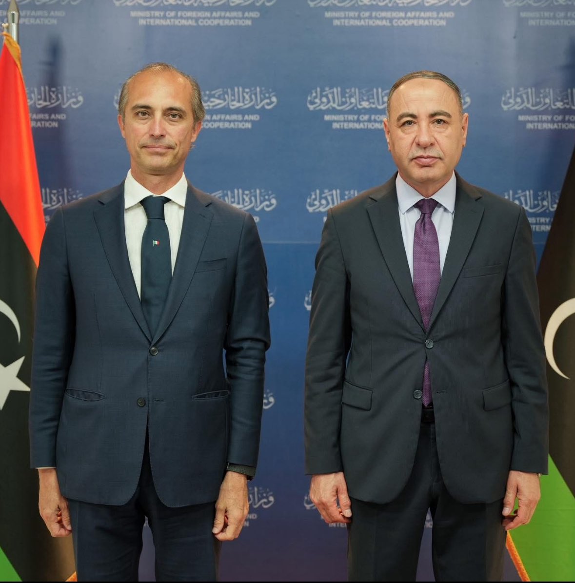 Continua l’azione della diplomazia 🇮🇹 a sostegno della stabilità  e del processo politico in Libia. Dopo gli incontri con il Presidente Mnefi e il Primo Ministro Dbeiba, l’Amb. Alberini ha avuto ieri un colloquio con il Ministro degli Affari Esteri Baor.