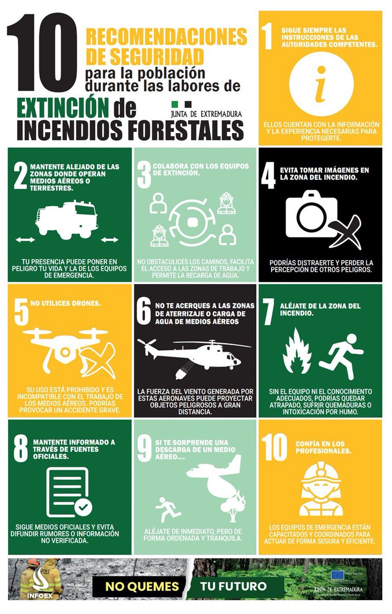 112 Extremadura (@juntaex112) on Twitter photo 👩🚒🔥Recomendaciones para la población durante las labores de extinción de #incendiosforestales👇
✍️<a href="/MundoRural_EXT/">Consejería de Gestión Forestal y Mundo Rural</a> 👩🚒🔥Recomendaciones para la población durante las labores de extinción de #incendiosforestales👇
✍️<a href="/MundoRural_EXT/">Consejería de Gestión Forestal y Mundo Rural</a>