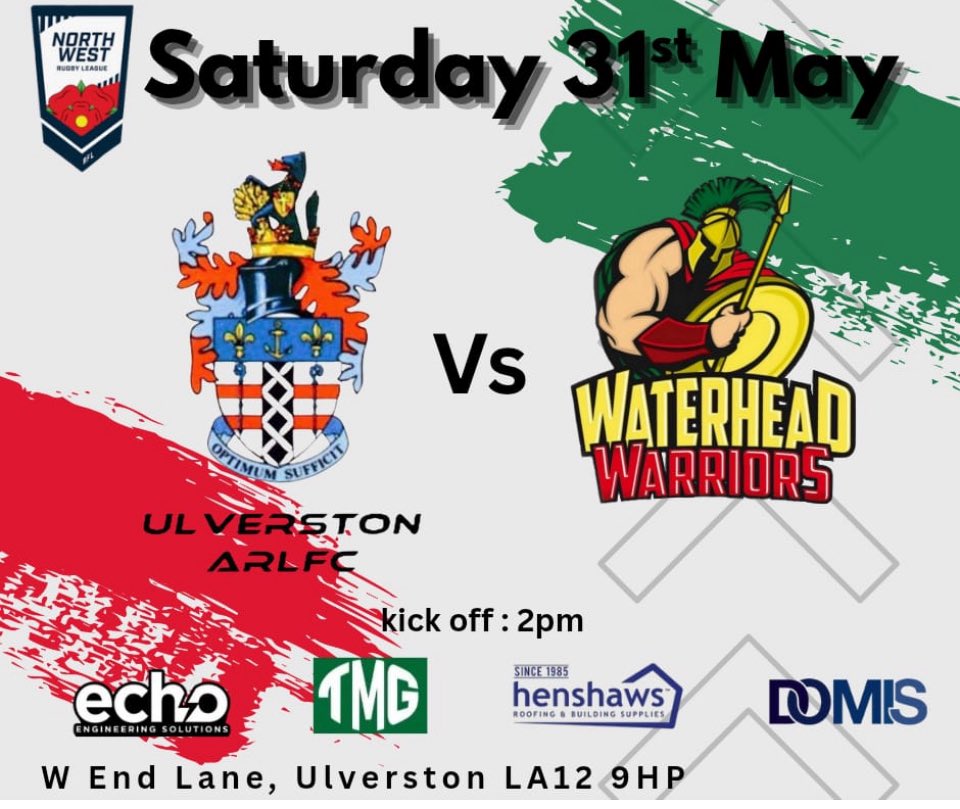 Waterhead Warriors (@waterheadarlfc) on Twitter photo Looking forward to a great weekend as our <a href="/OfficialNCL/">National Conference League - RL</a> side face <a href="/WestHullRL/">West Hull Rugby League</a> and our NWC side travel to <a href="/UlverstonRL/">UlverstonRL</a> Saturdays match day sponsor TMG ❤️💚 Looking forward to a great weekend as our <a href="/OfficialNCL/">National Conference League - RL</a> side face <a href="/WestHullRL/">West Hull Rugby League</a> and our NWC side travel to <a href="/UlverstonRL/">UlverstonRL</a> Saturdays match day sponsor TMG ❤️💚