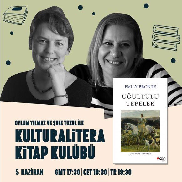 KulturaLitera Kitap Kulübü Haziran ayında dünya edebiyatının en gizemli klasiği Uğultulu Tepeler’i incelemek için bir araya geliyor. Buluşmamız 5 Haziran’da gerçekleşecek. ✏️ 📚 

gatherin.life/place/oylumsul…
