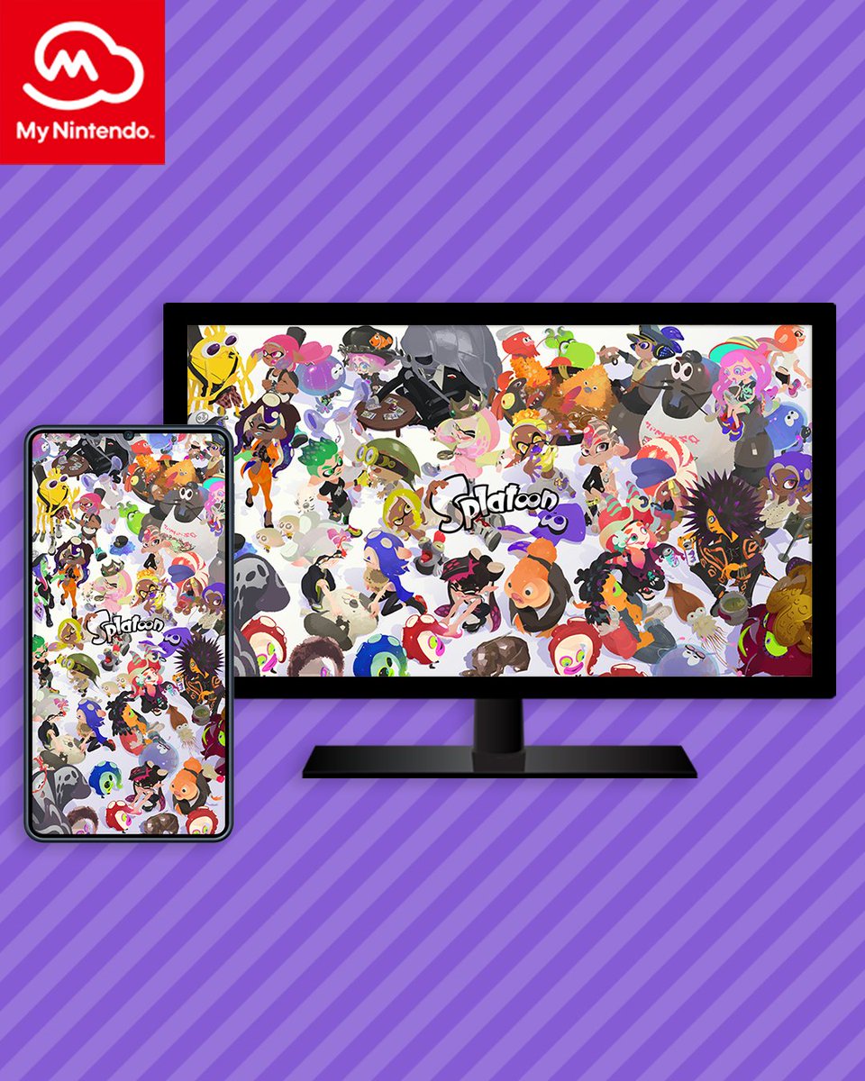Geef de achtergronden van je computer, smartphone en tablet kleur met deze wallpapers van de Splatoon-serie!

Haal ze hier als een #MyNintendo-beloning: ntdo.com/6015ffnJR