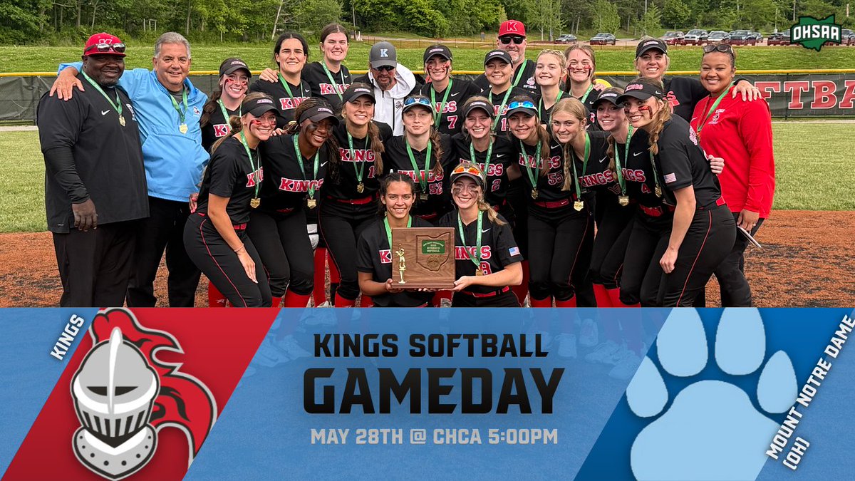 The tournament journey continues! Knights Softball battles MND today at CHCA. Game time: 5:00pm. Knight Nation, we need you there! #KingsStrong #Road2State
Game Location- CHCA Middle School- 11300 Snider Road
Tickets- ohsaa.org/tickets