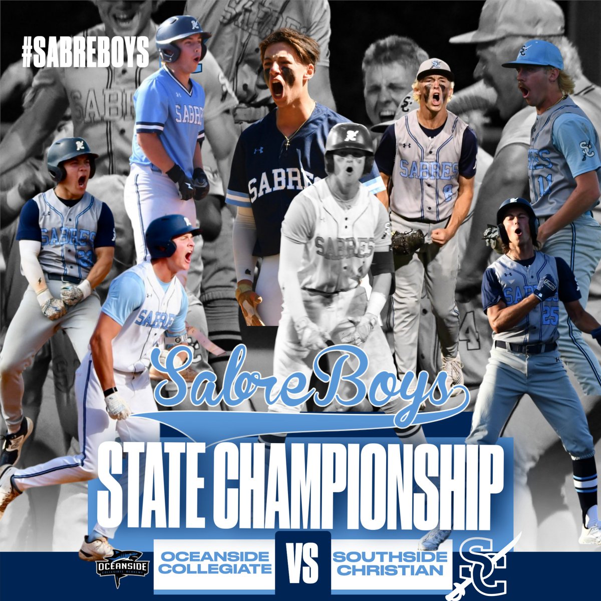 The #SabreBoys host Oceanside Collegiate Academy for game 2️⃣ of the SCHSL 3A State Championship series at Sabre Park.  Sabres lead the best of three series 1-0.  

📅 May 28th
⏰ 7:00 PM
🏟️ Sabre Park
📍2211 Woodruff Rd, Simpsonville, SC 29681