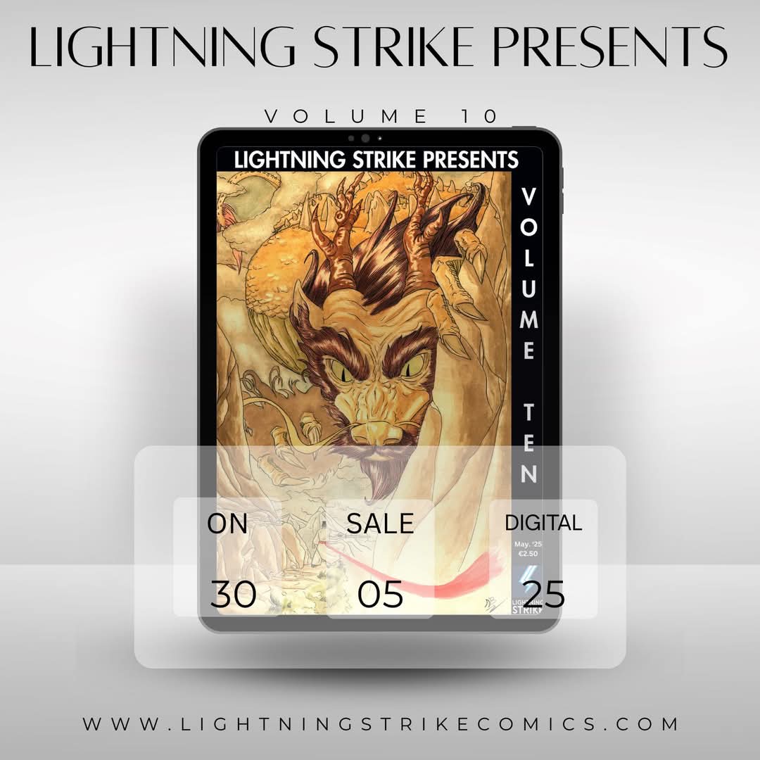 Lightning Strike Comics (@lscomics) on Twitter photo This Friday sees the return of the Lightning Strike Presents Anthology.
Now at Volume 10 the Digital Edition of the book will release on Friday followed by the print version on June 13th.
Order your copies below:
Print:
lightningstrikecomics.com/product-page/l…
Digital:
lightningstrikecomics.com/product-page/l… This Friday sees the return of the Lightning Strike Presents Anthology.
Now at Volume 10 the Digital Edition of the book will release on Friday followed by the print version on June 13th.
Order your copies below:
Print:
lightningstrikecomics.com/product-page/l…
Digital:
lightningstrikecomics.com/product-page/l…