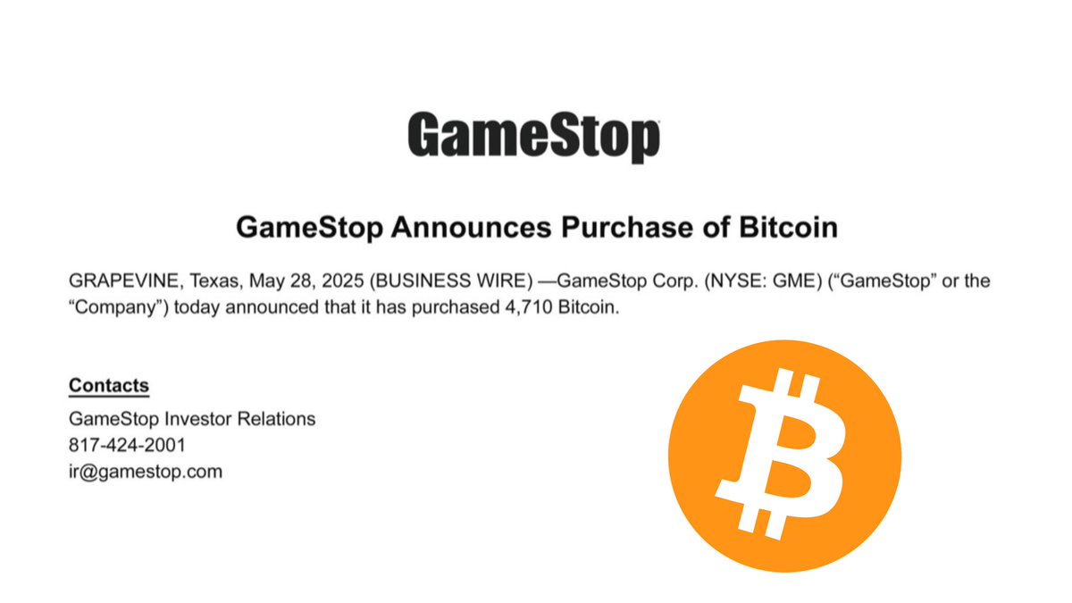 BitcoinArchive's tweet image. 🇺🇸 GAMESTOP BUYS 4,710 BITCOIN