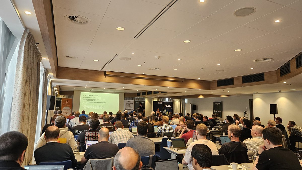 Liviu Chircu (@liviuchircu) on Twitter photo Yoav Gat, voice systems developer at #Cellact, talking about #Web3 telephony with <a href="/opensips/">OpenSIPS project</a> #opensipssummit2025 Yoav Gat, voice systems developer at #Cellact, talking about #Web3 telephony with <a href="/opensips/">OpenSIPS project</a> #opensipssummit2025