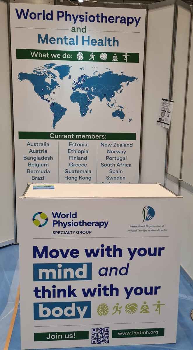 WorldPhysioMH's tweet image. We&apos;ve landed at #WorldPhysio2025 and we&apos;re ready to go! 🌍✨ 
All physios  📢 come visit our stand and deep into mental health with us 🧠💪
Let’s connect, learn, and grow together 🌐🤝
#MentalHealthMatters #MentalHealth #MoveQuality