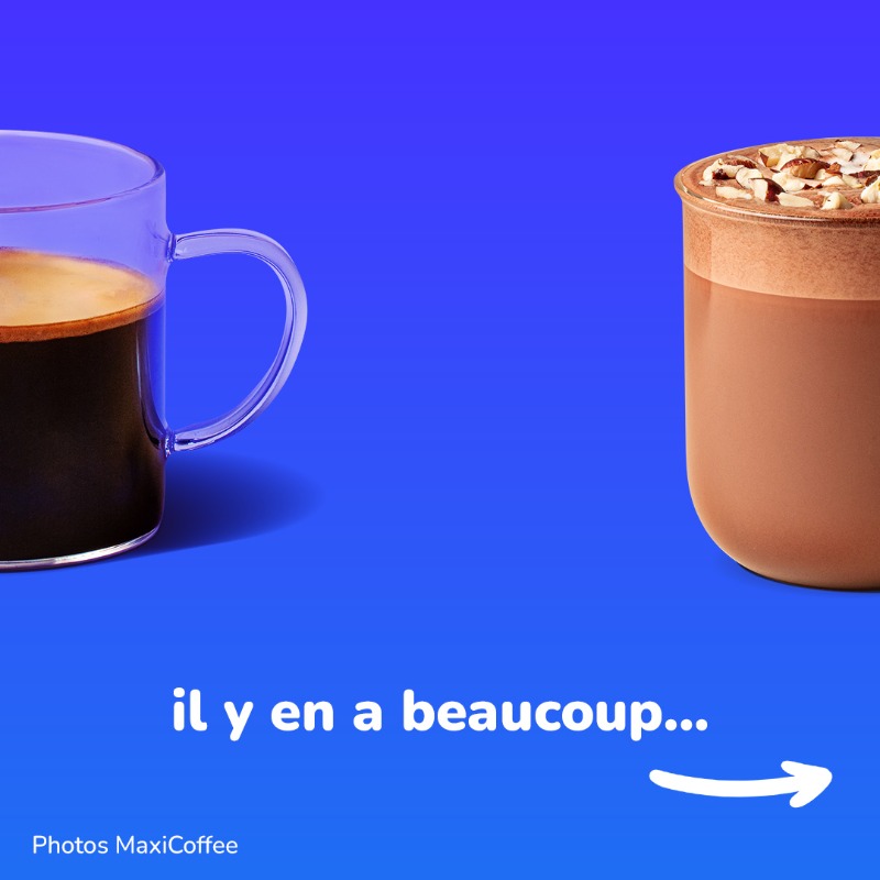 TotalEnergiesFR's tweet photo. Thé, #café, cappuccino... et plein d’autres encore ☕️ ! Nos #stations vous proposent un large choix de boissons chaudes ou fraîches pour votre #PauseGourmande. 🍫 Venez en profiter @MaxiCoffee.
#MaxiCoffee