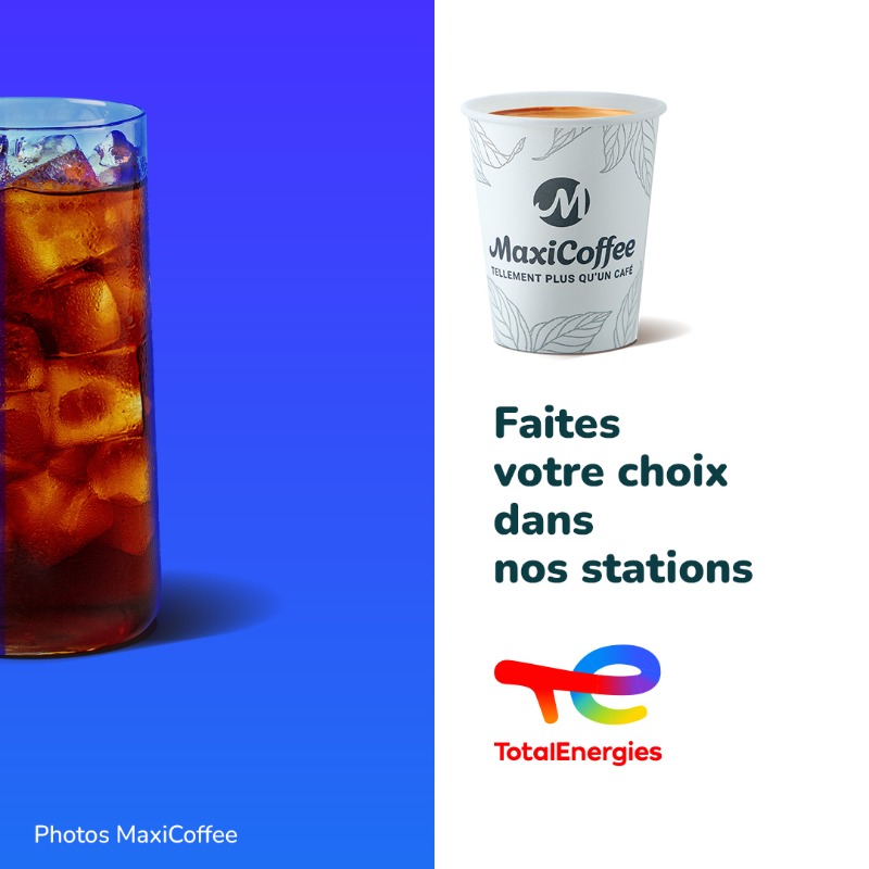 TotalEnergiesFR's tweet photo. Thé, #café, cappuccino... et plein d’autres encore ☕️ ! Nos #stations vous proposent un large choix de boissons chaudes ou fraîches pour votre #PauseGourmande. 🍫 Venez en profiter @MaxiCoffee.
#MaxiCoffee
