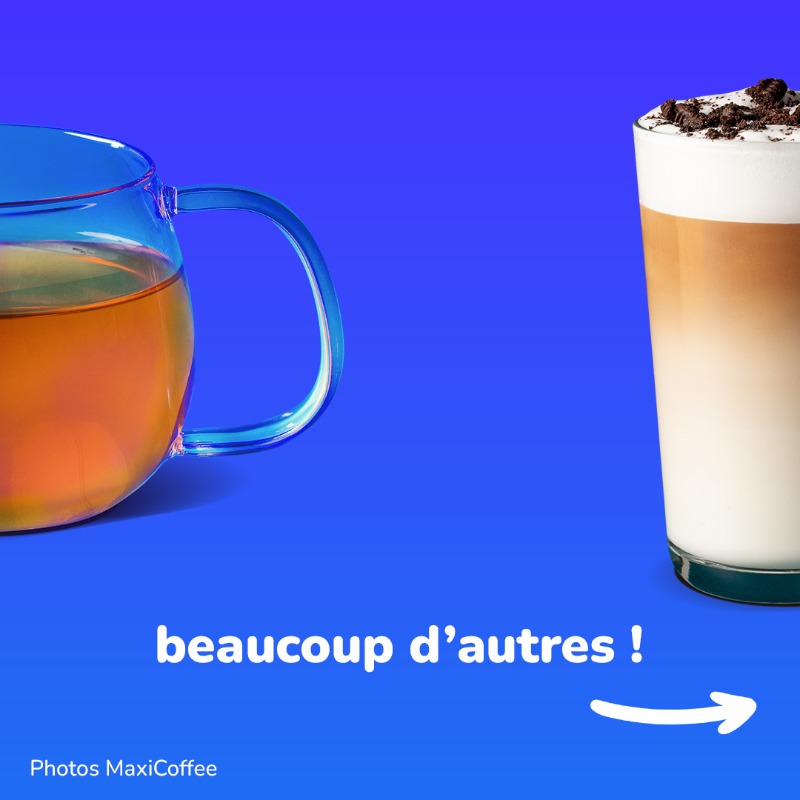 TotalEnergiesFR's tweet photo. Thé, #café, cappuccino... et plein d’autres encore ☕️ ! Nos #stations vous proposent un large choix de boissons chaudes ou fraîches pour votre #PauseGourmande. 🍫 Venez en profiter @MaxiCoffee.
#MaxiCoffee