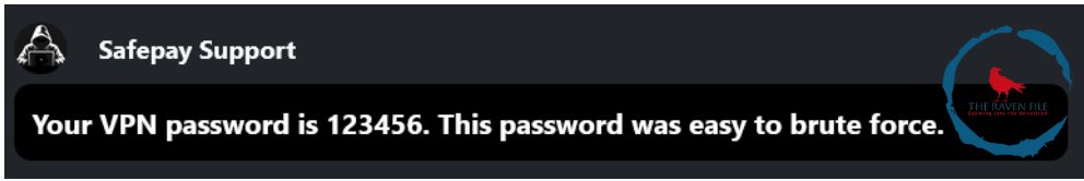 RakeshKrish12's tweet image. #BRUTEFORCING should not be UNDERRATED!!!
This is the Response of #safepay #ransomware about the infiltration into a 🇩🇪 Company!
Weak #Password: 123456
Dear IT Admins! Beware about this!
#darkweb #security #infosec #OSINT #cybersecurity #cybersec #threatintel #DeepWeb