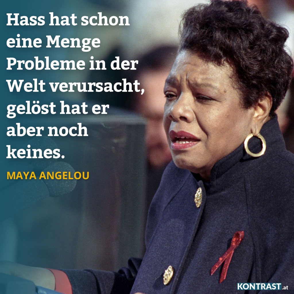 Maya Angelou war Schriftstellerin und eine der wichtigsten Personen der Afroamerikanischen Bürgerrechtsbewegung in den USA. Sie starb am 28.5.2014.