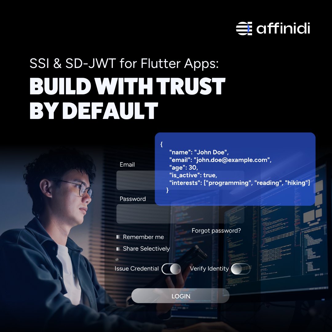 🚀 Dart Devs: Unlock Privacy-First Mobile Identity with Affinidi’s Open-Source SDKs 

The future of identity is decentralised — and now built for Flutter. 
With growing mobile-first markets, Dart developers can lead the charge in building secure, privacy-preserving apps. 

💡