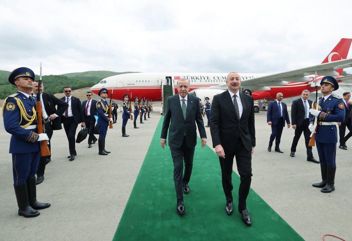Presidency of the Republic of Türkiye (@trpresidency) on Twitter photo President <a href="/RTErdogan/">Recep Tayyip Erdoğan</a> has arrived in Lachin, Azerbaijan where he will attend Azerbaijan’s Independence Day celebrations and the Türkiye-Azerbaijan-Pakistan Trilateral Summit. President <a href="/RTErdogan/">Recep Tayyip Erdoğan</a> has arrived in Lachin, Azerbaijan where he will attend Azerbaijan’s Independence Day celebrations and the Türkiye-Azerbaijan-Pakistan Trilateral Summit.