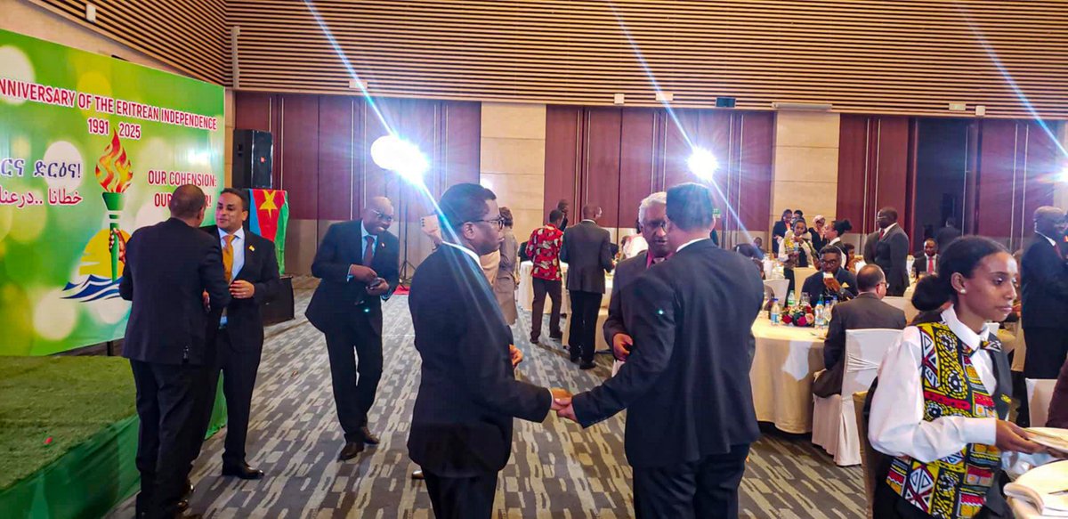 Burundi Embassy in Addis Ababa (@burundinaddis) on Twitter photo #Burundi’s Ambassador <a href="/willynyamitwe/">Amb. Willy Nyamitwe</a> honored the invitation of #Eritrea by attending a diplomatic reception marking the 34th Anniversary of Eritrean Independence, held at the <a href="/_AfricanUnion/">African Union</a> Headquarters in #AddisAbaba. #Burundi’s Ambassador <a href="/willynyamitwe/">Amb. Willy Nyamitwe</a> honored the invitation of #Eritrea by attending a diplomatic reception marking the 34th Anniversary of Eritrean Independence, held at the <a href="/_AfricanUnion/">African Union</a> Headquarters in #AddisAbaba.