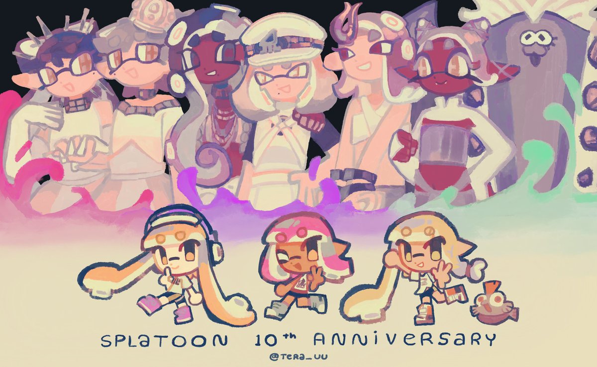 10 years of splatoon! 🦑

#Splatoon10thAnniversary 
 #スプラトゥーン10周年