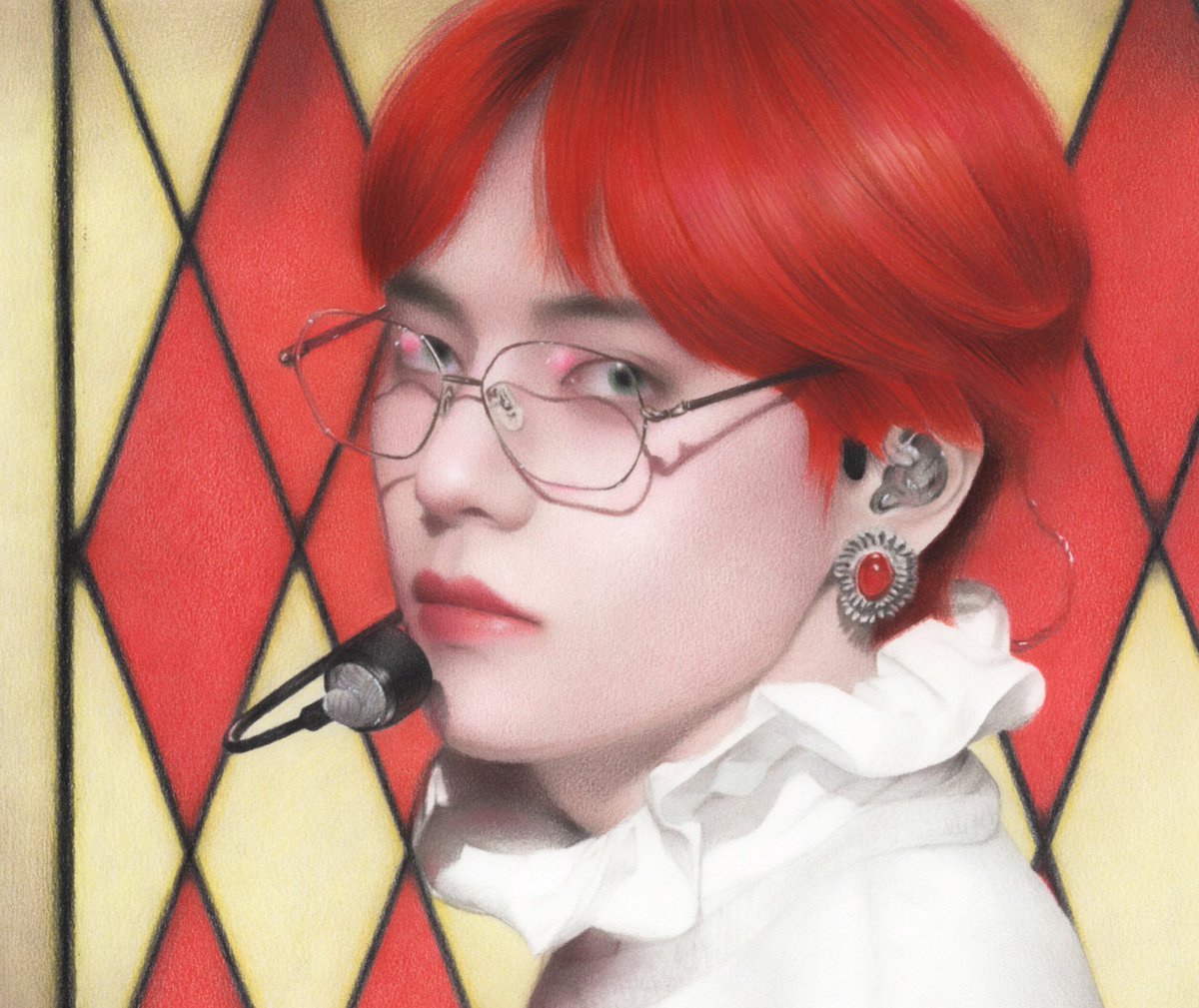 AfterHappy2025's tweet photo. Colored pencil on paper
#Happy_Ever_After_exhibition
#방탄소년단_팬아트전시회 https://t.co/20kkL3FkMJ