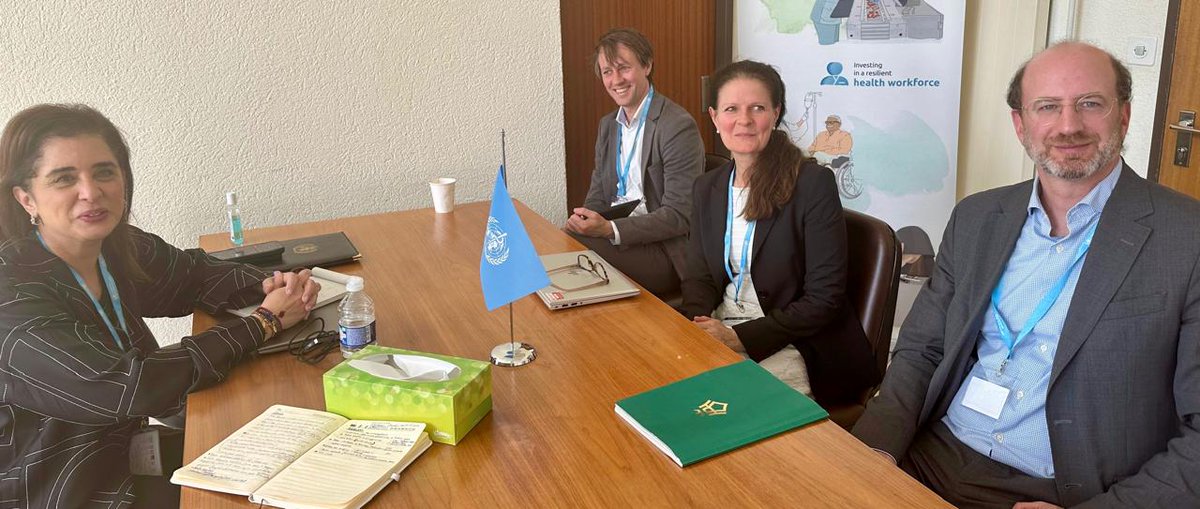 HananBalkhy's tweet photo. Pleasure to have met HE Dr Cathrine Lofthus, Secretary General, Ministry of Health and Care Services of Norway. You continue to make important contributions to the health of women and girls as a major advocate of maternal and reproductive health globally. We appreciate your continued support to this cause, particularly in conflict-affected areas where they remain vulnerable and at high risk.

We have been enjoying our partnership with @NORCAPweb @NRC_Norway in developing the All-Hazard Information Management (AIM) Toolkit, which uses artificial intelligence in support of our emergency preparedness and response.

Looking forward to continue our collaboration with 🇳🇴 to strengthen regional health security and building resilient health systems.

sammen for en sunnere fremtid.

#Partners4Health | #WHA78
@NorwayInGeneva