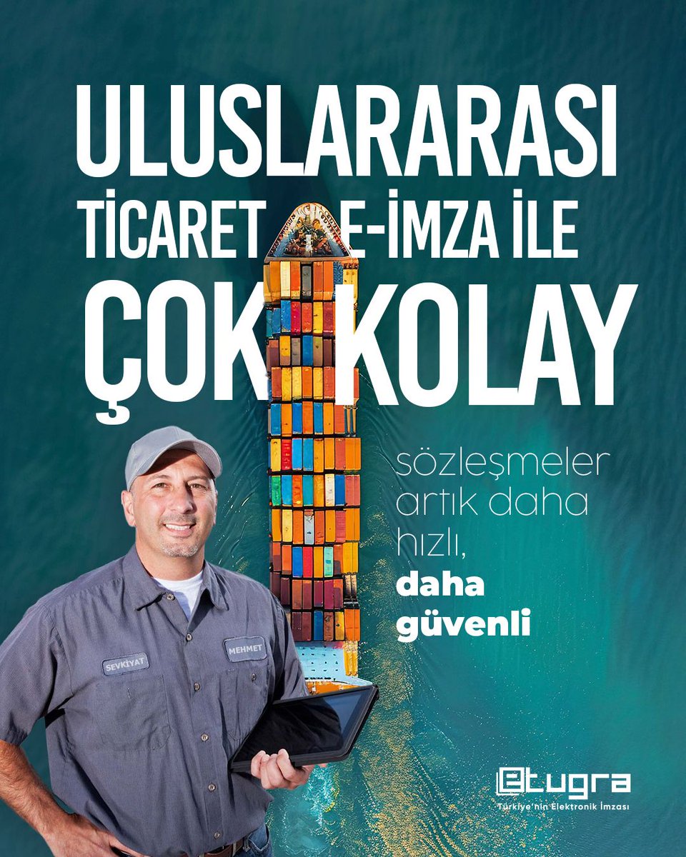 E-imza ile sınırları kaldırın, işlerinizi kolaylaştırın! 🌍✍️

Uluslararası ticaret E-TUĞRA ile artık çok daha kolay.
Sözleşmeler hızlı, işlemler güvenli.

Siz de hemen E-TUĞRA ile e-imzanızı oluşturun,bir imza ile dünyaya açılmanın kolaylığını yaşayın.