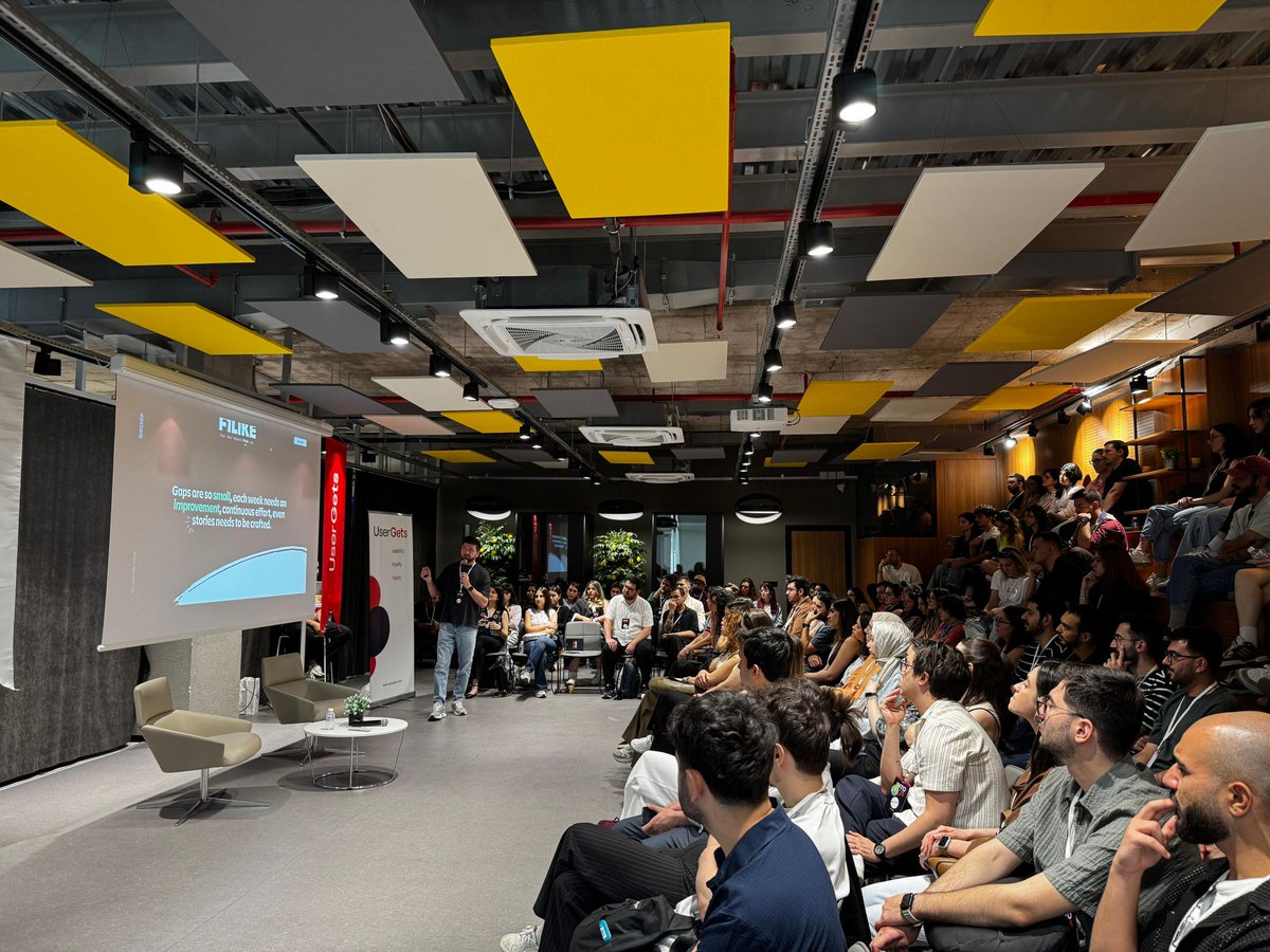 UserGetstr's tweet image. INTO UX’25, sektörü ve tasarım tutkusunu bir araya getirdi 🎉

UserGets olarak düzenlediğimiz INTO UX’25 etkinliğini başarıyla tamamladık. Ankara TEKMER&apos;de gerçekleşen bu özel buluşmada; tasarım dünyasının profesyonelleri, sektöre yeni adım atanlar ve UX meraklıları bir araya…