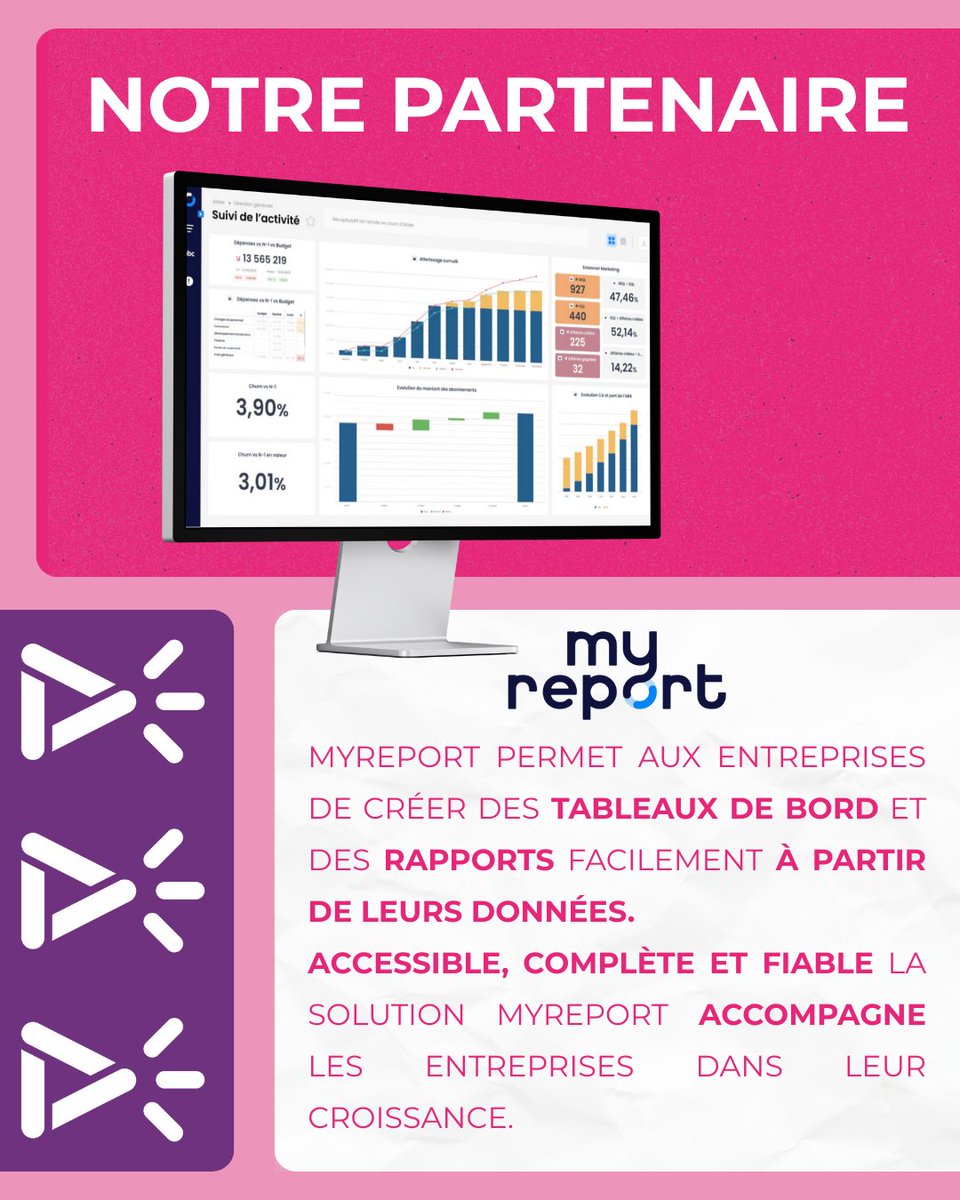 EmitySignage's tweet image. Grâce à notre collaboration avec l’outil d'analyse de données MyReport, donnez vie à vos données 
Faites le lien facilement entre les deux solutions et partagez vos tableaux de bord. Rendez visibles vos analyses en les diffusant dans l'entreprise via l'affichage dynamique