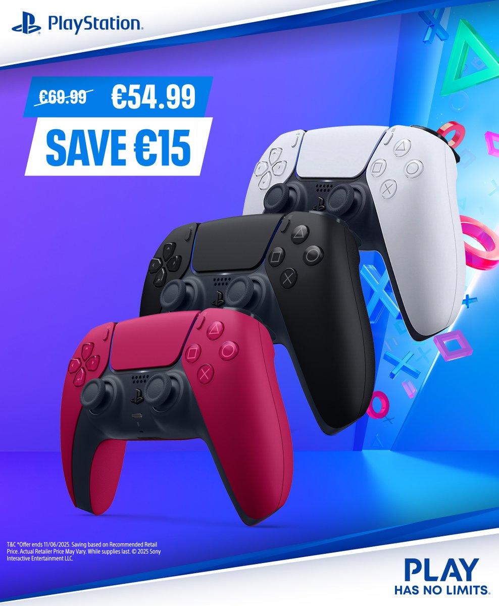 Celebrate Days of Play at Smyths Toys! 🥳🎮

SAVE €15 on PlayStation 5 DualSense Wireless Controllers! ✅

Shop now at Smyths Toys 👉 tinyurl.com/5xmw95s4
