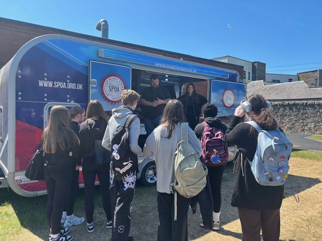 As part of the #SocialImpact benefits of the new Blindwells &amp; Craighall projects,  S2 pupils at Musselburgh Grammar were given an insight into construction careers, covering  sustainability, engineering &amp; technology as they worked with drones, a Robot Dog and VR diggers.