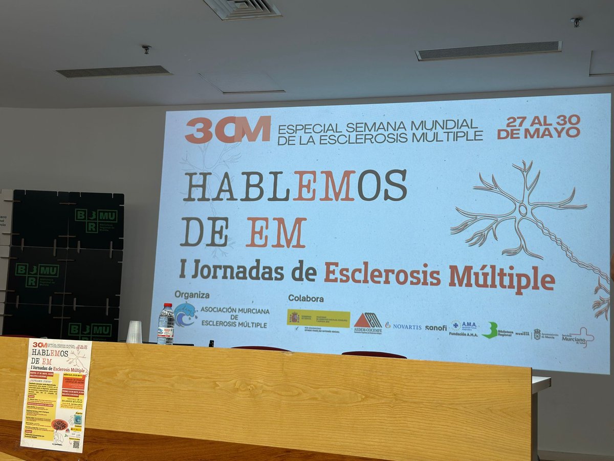 commurcia's tweet photo. Nuestra vicesecretaria, @Marieta0409, ha asistido a la inauguración de las I Jornadas de #EsclerosisMúltiple en la #RegiónDeMurcia, promovidas por la Asociación Murciana de Esclerosis Múltiple #AMDEM @AMDEM_Murcia
En la foto📸, con @IsabelAyalaVig y Jesús Cañavate @Murciasalud https://t.co/h5ki5V8189