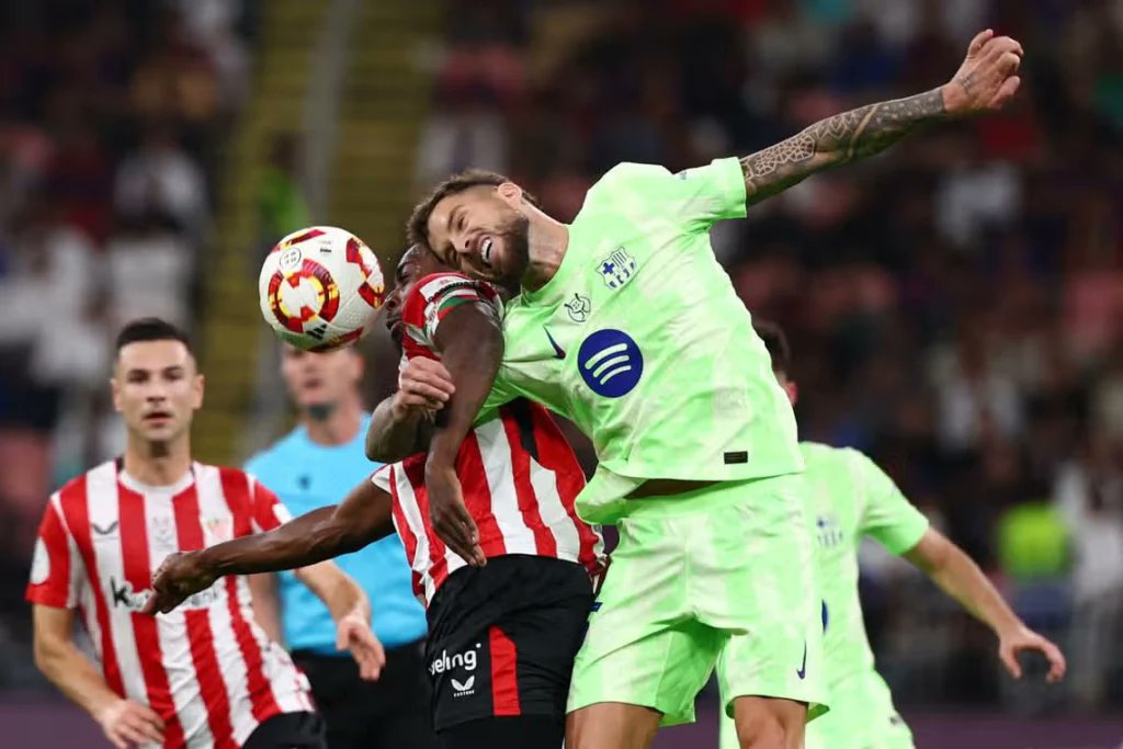 TipsPortalAsia's tweet photo. FC Barcelona strengthen title grip with another win

League leaders FC Barcelona continue to impress. With a 3-0 win away against Athletic Club, FC Barcelona recorded yet another victory.

Read More: https://t.co/pSDQNHipfE

#TipsPortal #football #SportsNews https://t.co/9w4IAejEc6