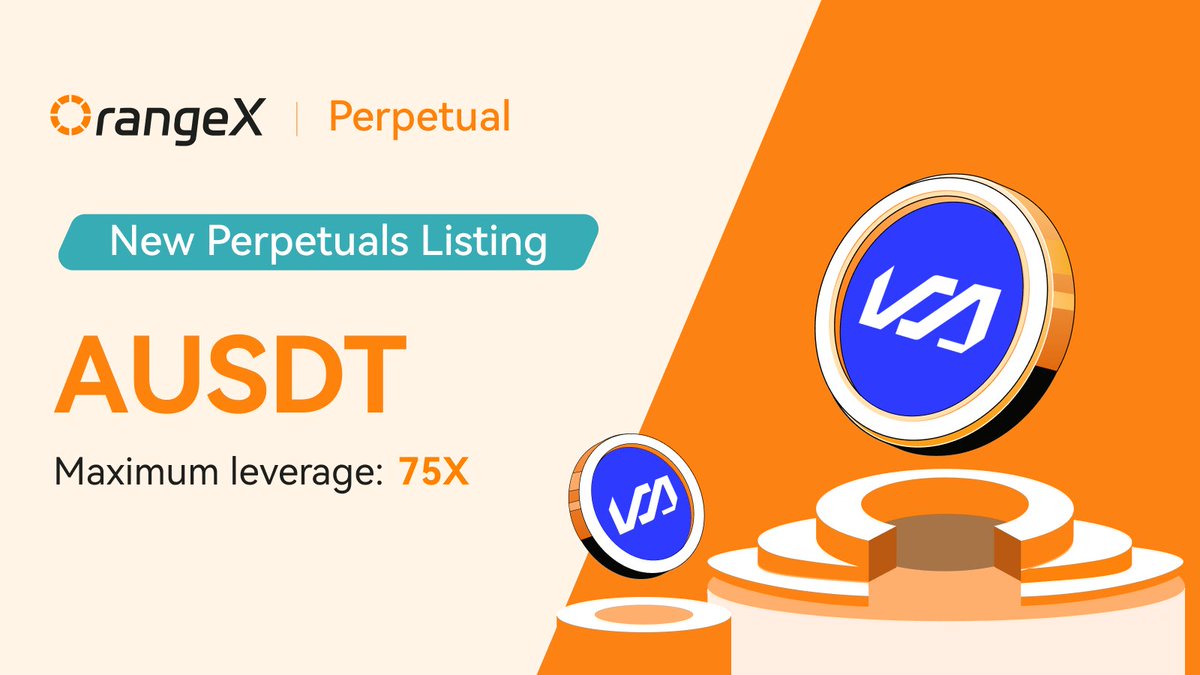 OrangeX (@orangexexchange) on Twitter photo 🍊 #OrangeX happy to announce that we will list Vaulta (A)<a href="/Vaulta_/">Vaulta (prev. EOS)</a> 75X perpetual contract
✅AUSDT
🕙Trading: 2025-05-28, 09:00 (UTC)
✅Maximum leverage: 75X
🔍 Click here to trade: orangex.com/perpetual/A-US…
#Vaulta 🍊 #OrangeX happy to announce that we will list Vaulta (A)<a href="/Vaulta_/">Vaulta (prev. EOS)</a> 75X perpetual contract
✅AUSDT
🕙Trading: 2025-05-28, 09:00 (UTC)
✅Maximum leverage: 75X
🔍 Click here to trade: orangex.com/perpetual/A-US…
#Vaulta