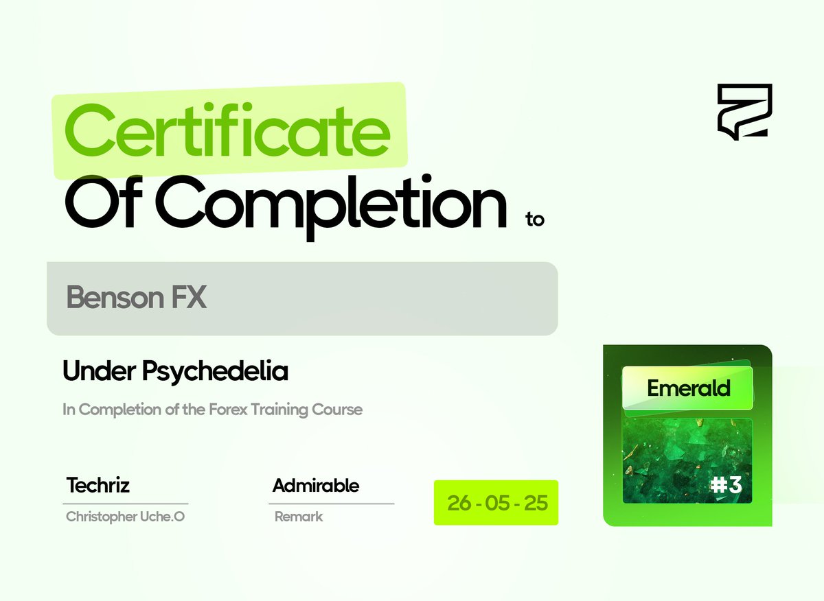 Thank  you <a href="/Techriztm/">Techriz💯📈</a>
Thank you <a href="/Psychedelia_tm/">PSYCHEDELIA</a>
I want to extend my deepest gratitude for your mentorship and support throughout our forex course. Your dedication, clarity, and willingness to share your knowledge made a lasting impact on me,  I’m sincerely grateful 🙏