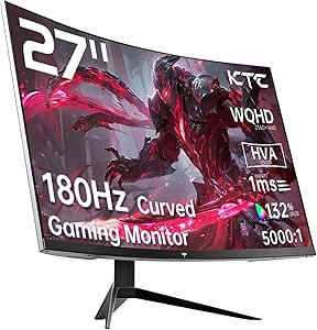 KTC شاشة العاب أسود عدد : 1 WQHD منحنية 27 انش 180Hz 2K 2560x1440P ، 144Hz، HVA 1500R، فري سينك بريميوم، HDR، 120% sRGB، منفذ عرض/HDMI/USB فيسا كمبيوتر للاعبين

amzn.to/43A4UJI