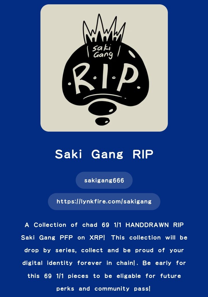 sakigang666's tweet image. Gm Homies!
New day new hussle!
RIP on @xrpcafe still LIVE hard
3 sold, 14 available, more coming
⏬🔗
xrp.cafe/collection/sak…