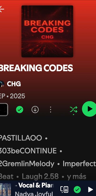 xungui12CHG's tweet image. No es un álbum.
Es un error que se convirtió en sistema.
Breaking Codes ya está liberado.
🔗 Spotify: open.spotify.com/album/117TIbqr…
🔗 Apple Music: music.apple.com/do/album/break…
#CHG #TechnoExperimental #BreakingCodes