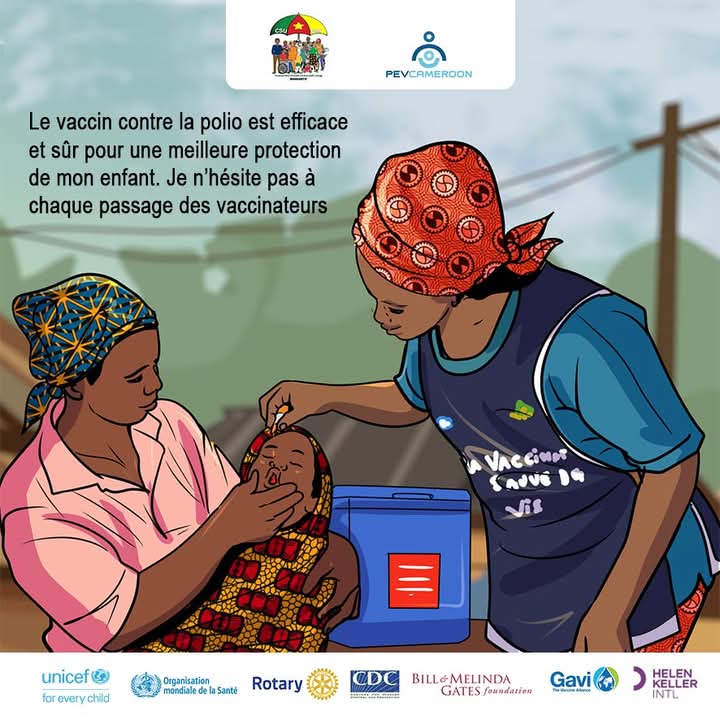 MoussaAstadjam's tweet photo. Faire vacciner nos enfants🧒🏿 de 0 à 5 ans contre la #poliomyélite et administrer la #vitamine A aux enfants de 1 à 5 ans, sont des gestes simples qui  les protègent et renforcent leur système immunitaire.
#SasnimJnv25 
#CoreTeamPolio2
#PolioOverT2
#pevcameroon #extreme_nordjnv25 https://t.co/eU9Dh5KFO8