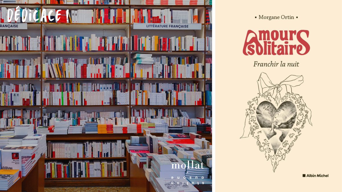 📖 Aujourd’hui, mercredi 11 juin, à 17h, rendez-vous pour une dédicace de Morgane Ortin autour de son livre “Amours solitaires : Franchir la nuit” aux éditions Albin Michel.

📍 Rendez-vous à la librairie Mollat.