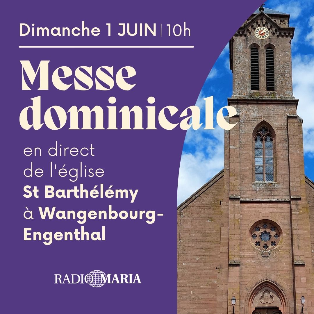 RadioMariaFr1's tweet image. 📡✨ Messe en direct de l’église St Barthélémy ⛪ 👉 bit.ly/RadioMariaDire…
📍 Wangenbourg-Engenthal
🗓️ Dimanche 1er juin à 10h
📻 En direct sur Radio Maria

🙏Vivons ensemble cette célébration eucharistique, portée par la prière et la communion.

#MesseEnDirect #RadioMaria