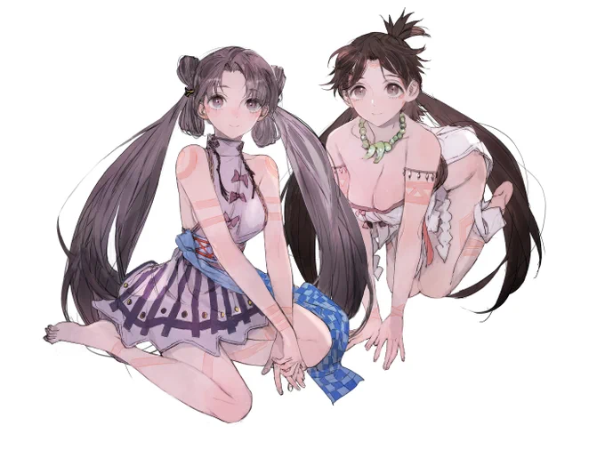 7月30日(水)発売する画集から卑弥呼さん&amp;壱与さん 
