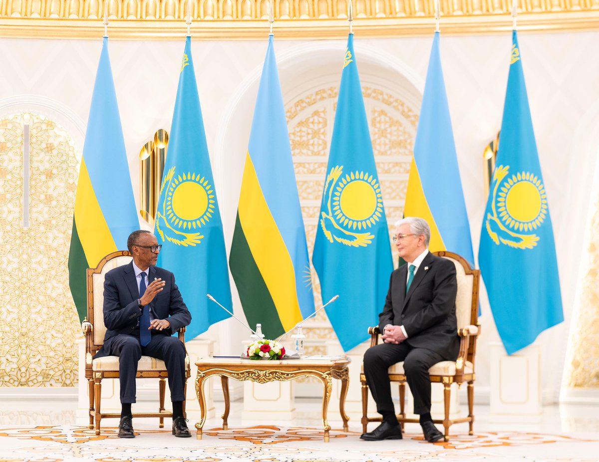 This morning in Astana, the capital city of The Republic of Kazakhstan, President Kagame was received by President Kassym-Jomart Tokayev at the Aqorda Presidential Palace where they held tête-a-tête discussions.