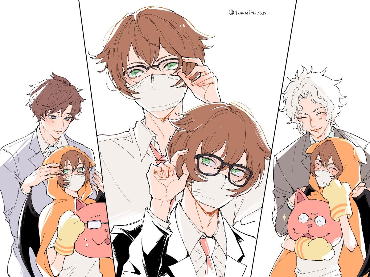 いろんな眼鏡でギン君描いてみました(引用RPありがとうございました…！)