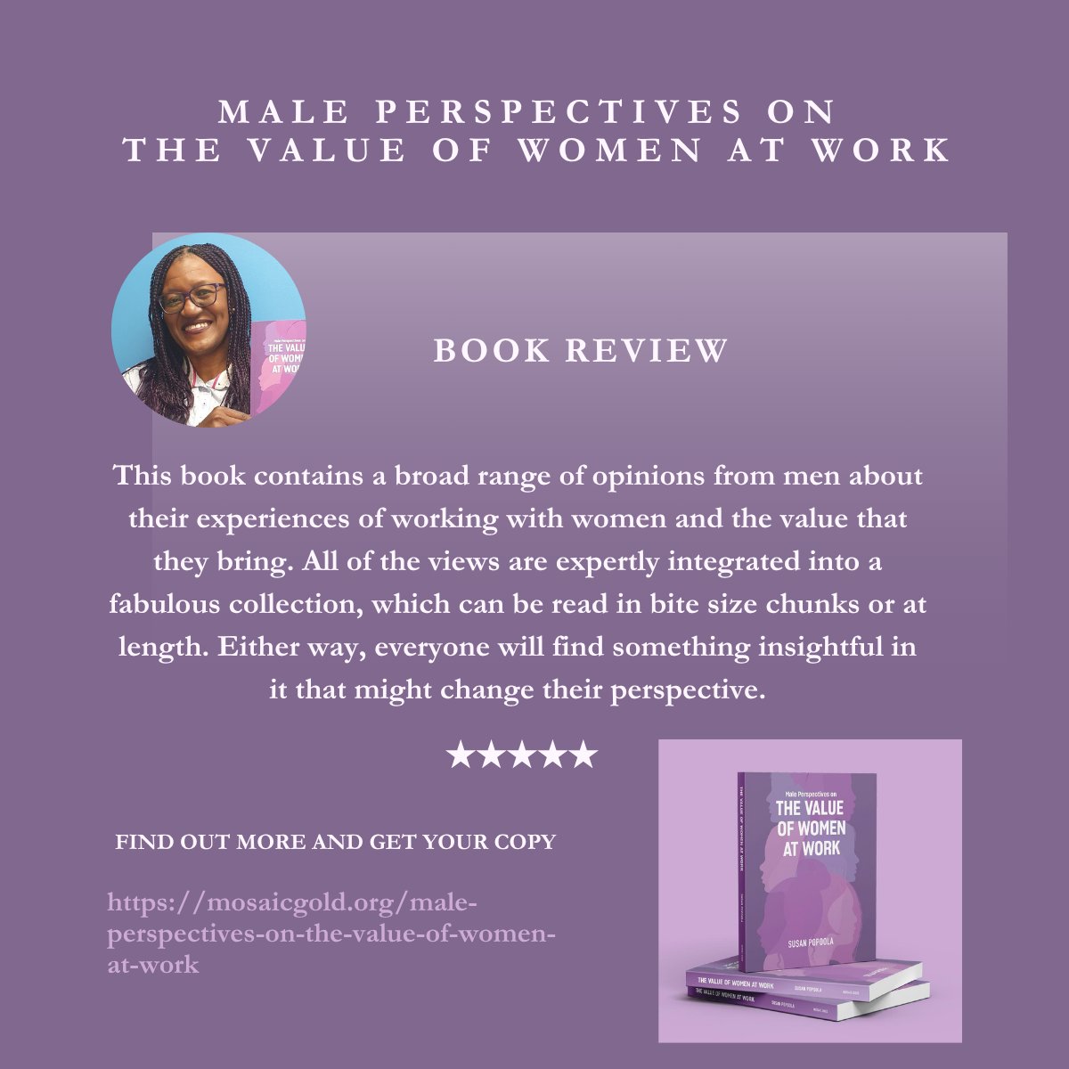 SusanPopoola (@susanpopoola) on Twitter photo This book contains a broad range of opinions from men about their experiences of working with women and the value that they bring. All of the views are expertly integrated into a fabulous collection, which can be read in bite size chunks or at length. 
Have you read it yet? This book contains a broad range of opinions from men about their experiences of working with women and the value that they bring. All of the views are expertly integrated into a fabulous collection, which can be read in bite size chunks or at length. 
Have you read it yet?