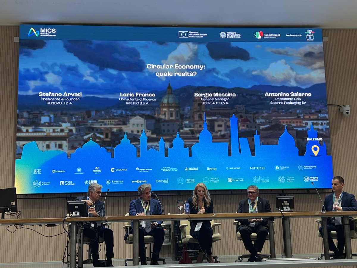 Pagliaro Lab (@helionomics) on Twitter photo MICS - Made in Italy Circolare e Sostenibile: la partnership finanziata da <a href="/eu_next/">NextGenerationEU</a> funding tiene a #Palermo una nuova tappa del roadshow.
Il <a href="/CNRsocial_/">CNR Consiglio Nazionale delle Ricerche</a> ha dato e dà un grande contributo scientifico e tecnologico a #MICS. MICS - Made in Italy Circolare e Sostenibile: la partnership finanziata da <a href="/eu_next/">NextGenerationEU</a> funding tiene a #Palermo una nuova tappa del roadshow.
Il <a href="/CNRsocial_/">CNR Consiglio Nazionale delle Ricerche</a> ha dato e dà un grande contributo scientifico e tecnologico a #MICS.
